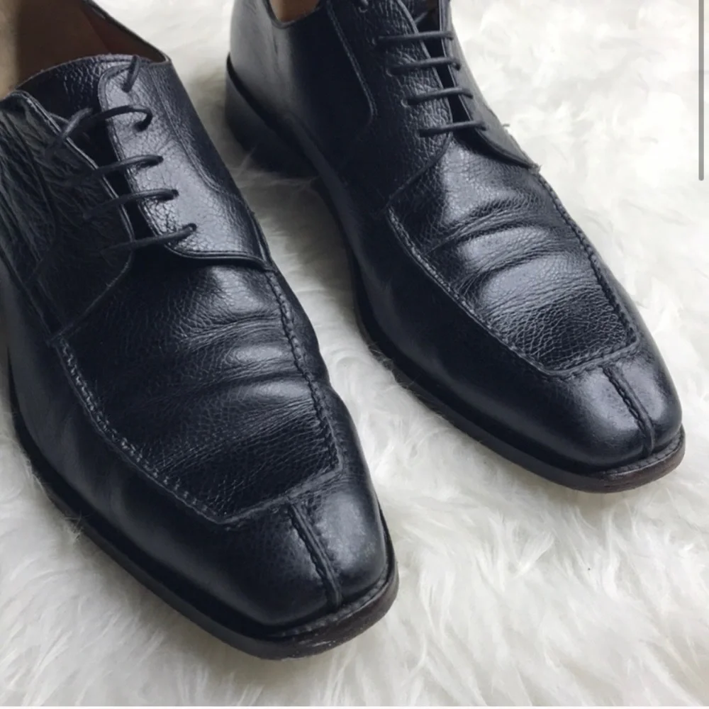 STEMAR Twin Derby Black Dress Shoes 9